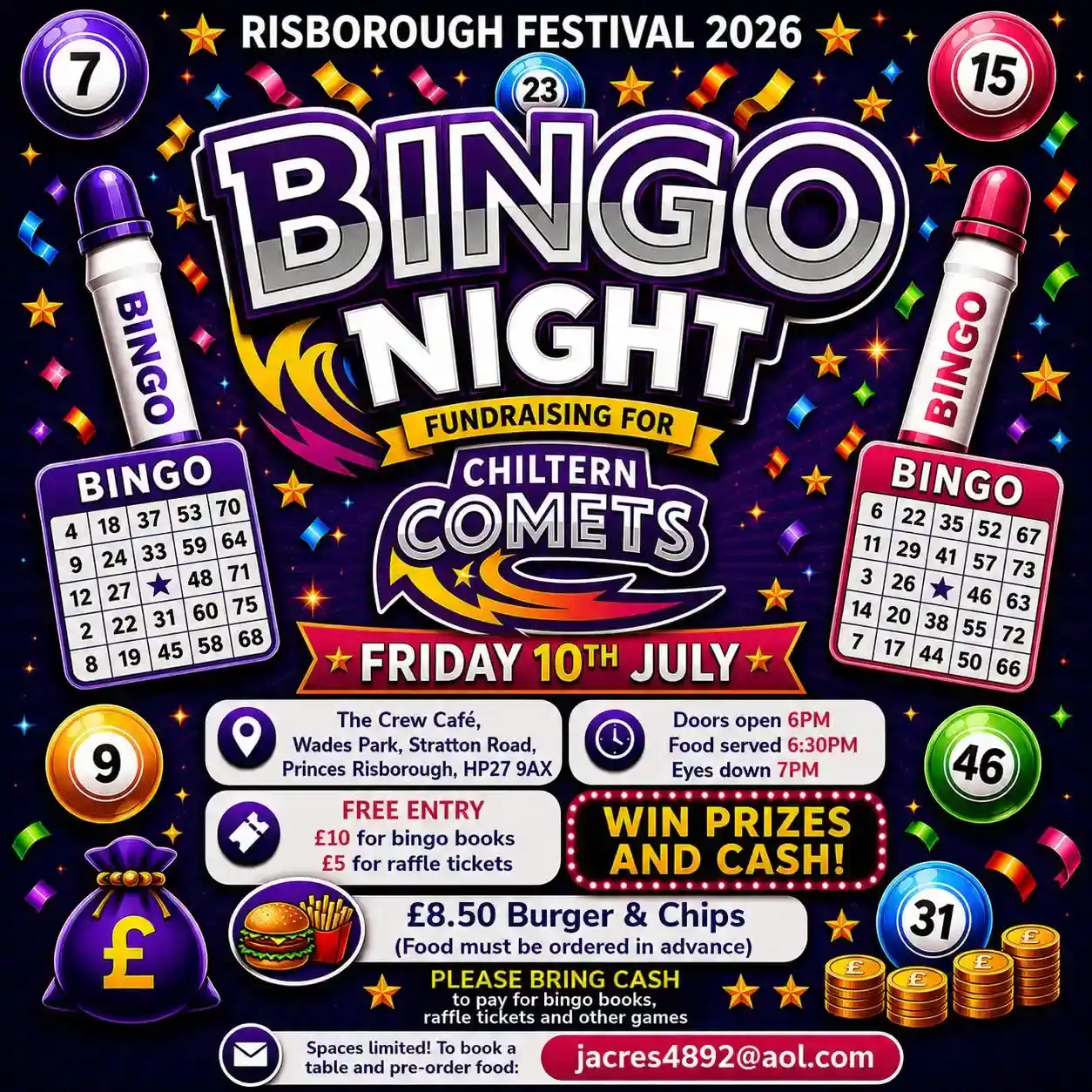 Bingo Night For Chiltern Comets