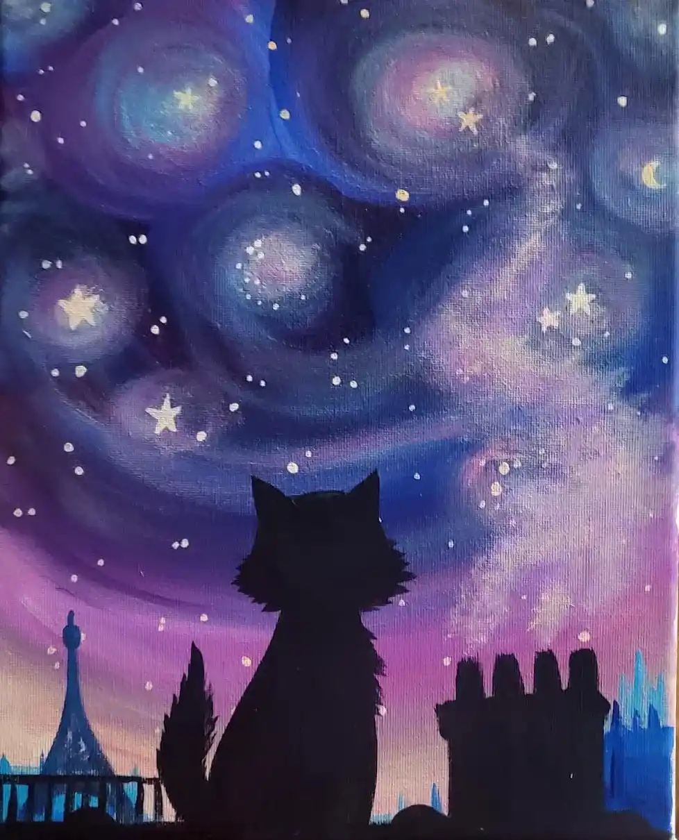 “chat Noir” Family Painting Workshop
