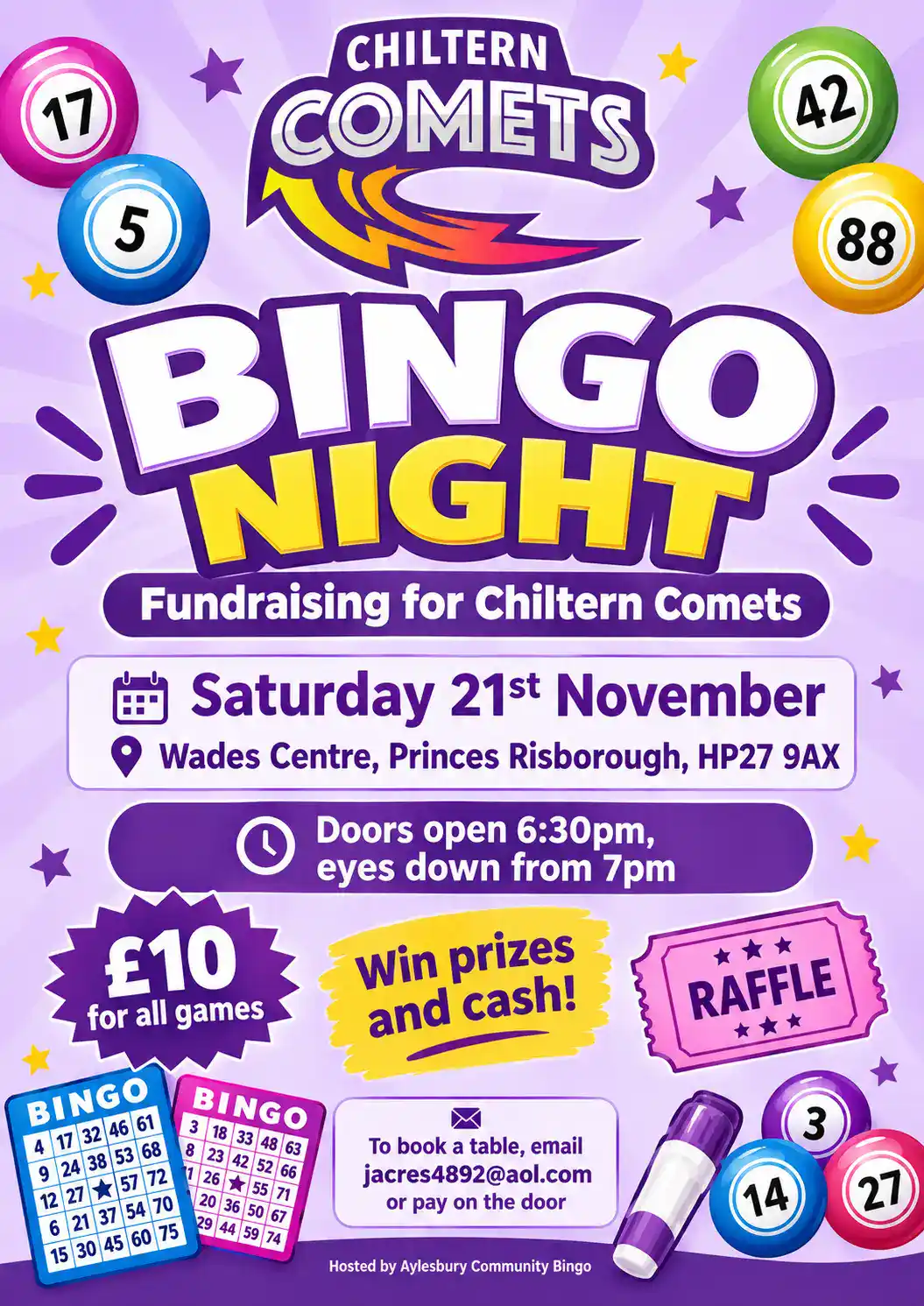 Chiltern Comets Bingo Night
