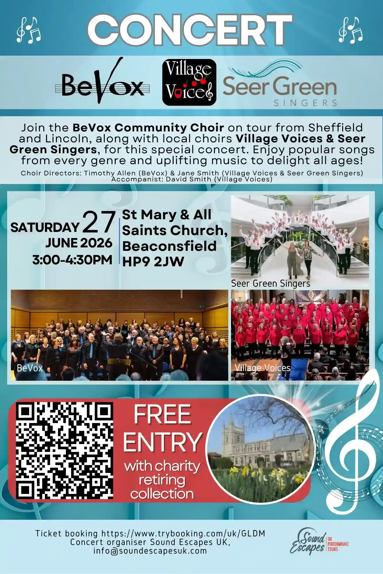 Concert - BeVox, Village Voices & Seer Green Singers