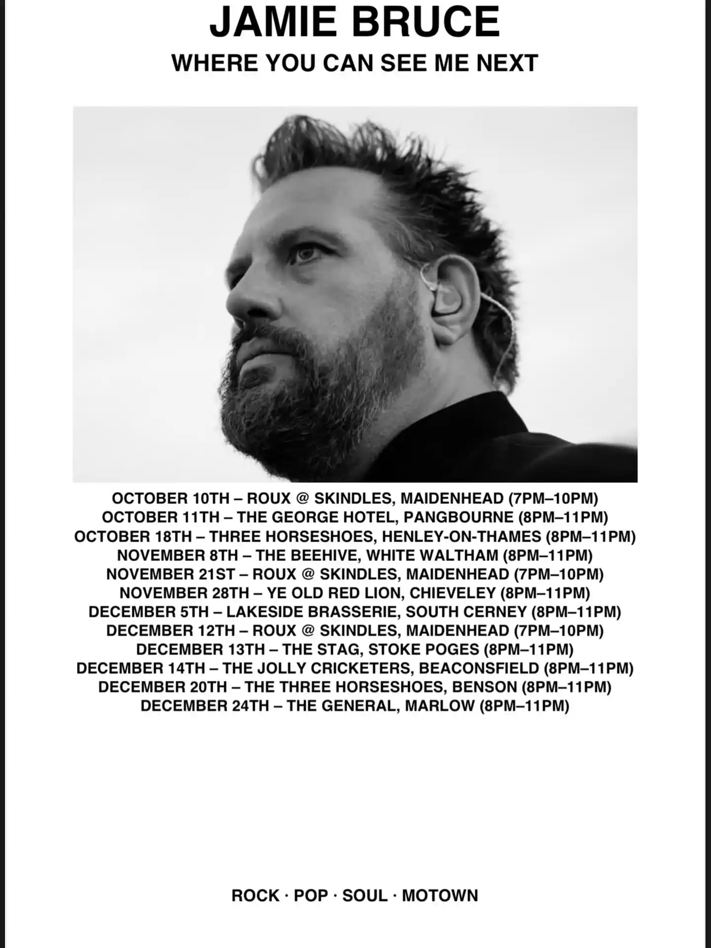 Jamie Bruce At The Jolly Cricketers