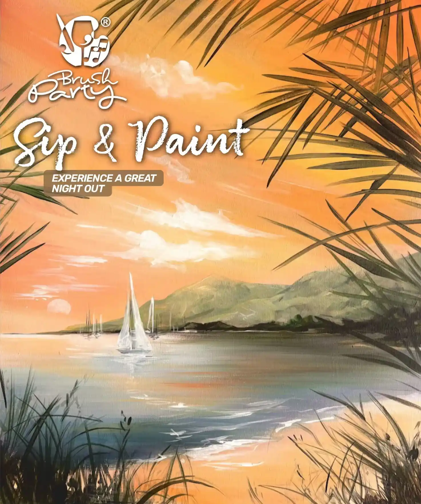 Join Brush Party ‘sailing By Sunset’