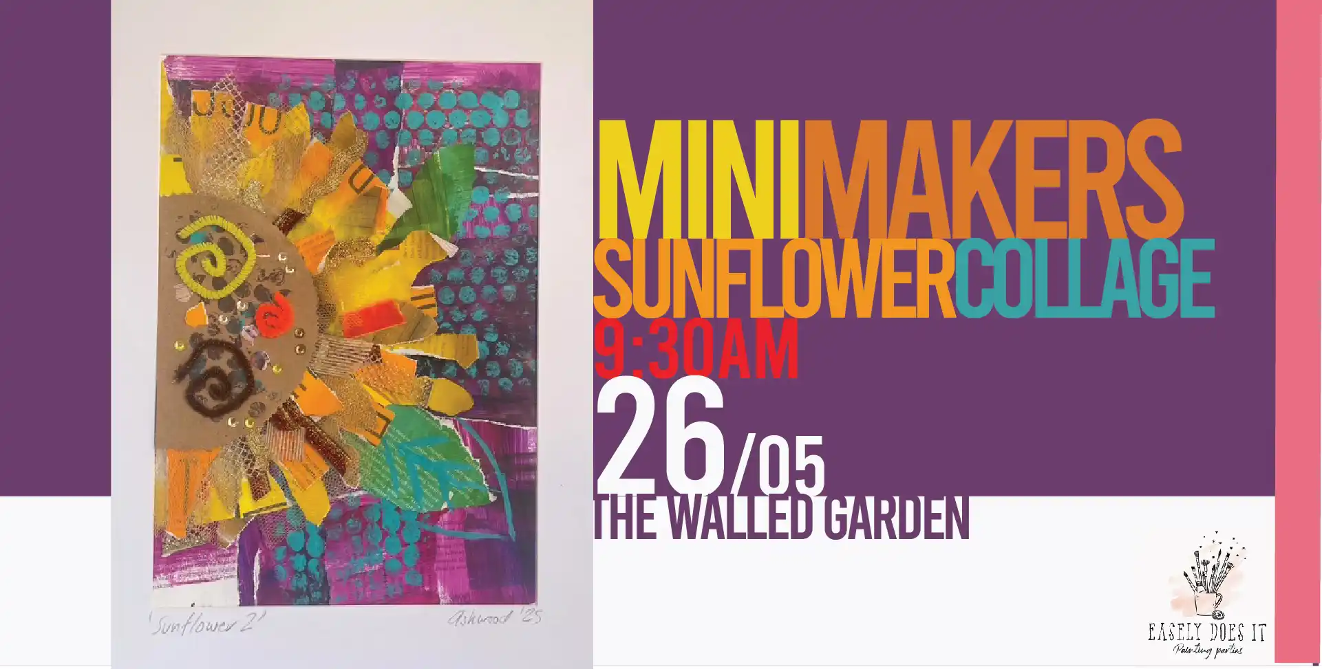 Mini Makers Sunflower Collage Workshop @ The Walled Garden