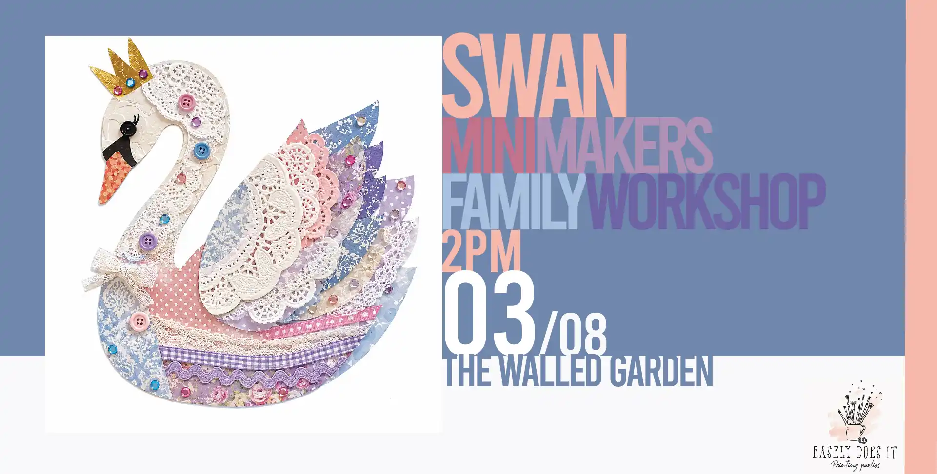 Mini Makers Swan Collage Family Workshop