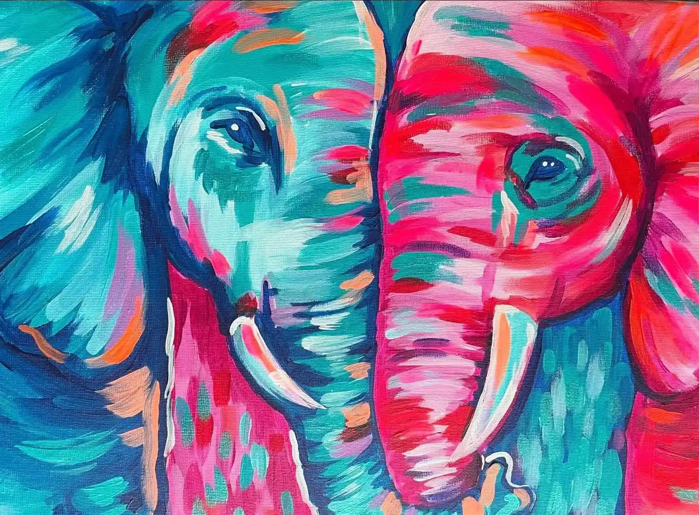 “Neon Elephants” Family Painting Workshop