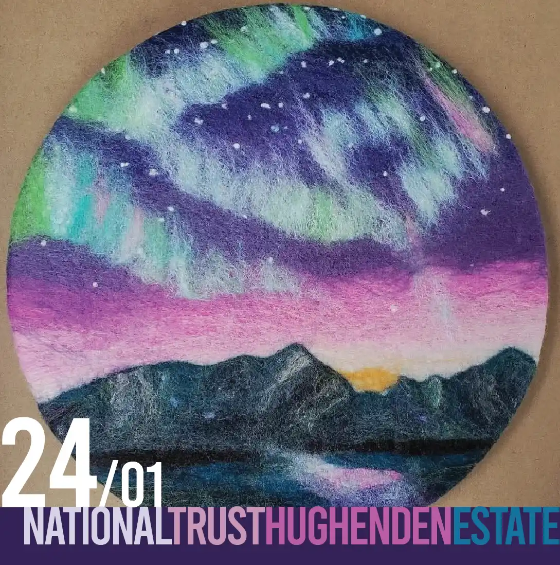 Northern Lights Needle felting Workshop at National Trust Hughenden