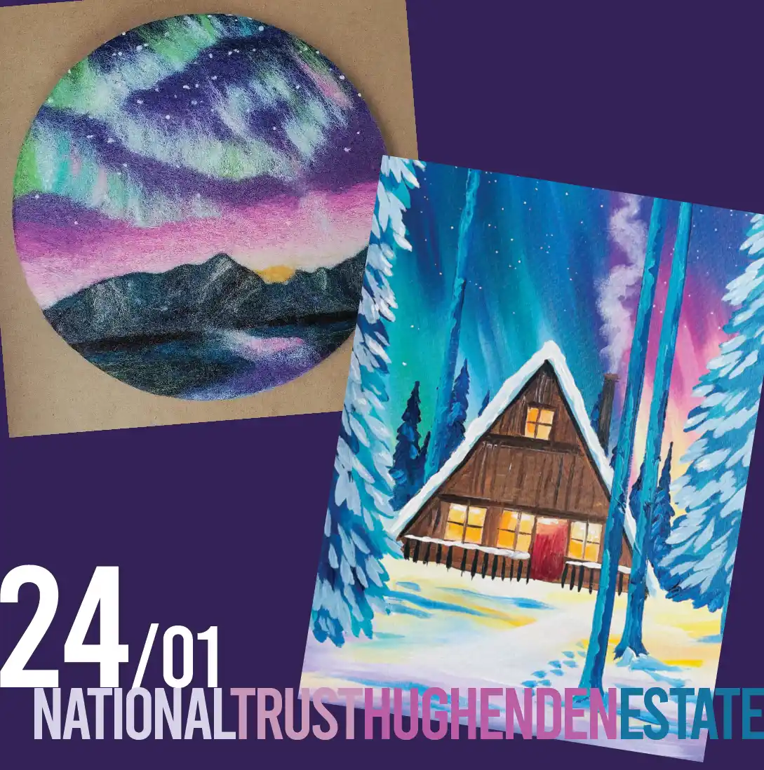 Northern Lights Paint And Poke Day at National Trust Hughenden