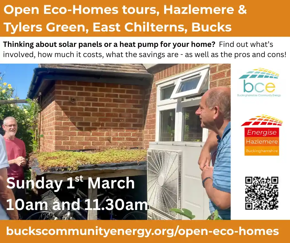 Open Eco-Homes tours, Hazlemere & Tylers Green, East Chilterns, Bucks