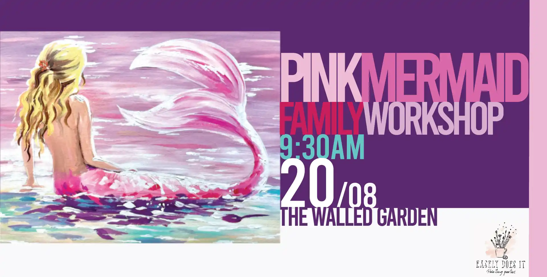 Pink Mermaid Family Painting Workshop