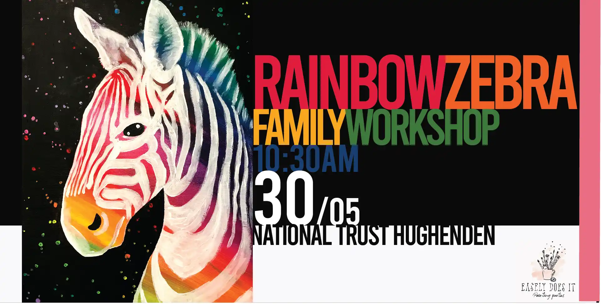 Rainbow Zebra Painting Workshop@ National Trust Hughenden