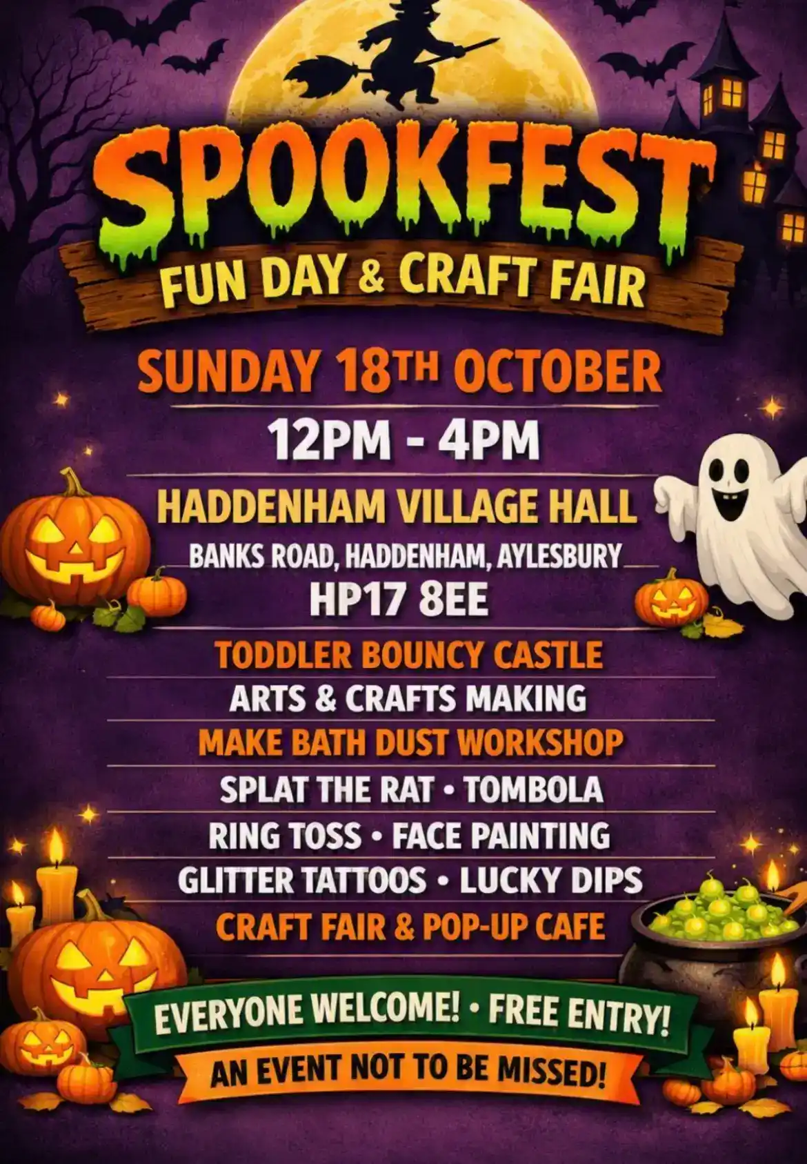Spookfest Halloween Family Fun Day In Haddenham Buckinghamshire