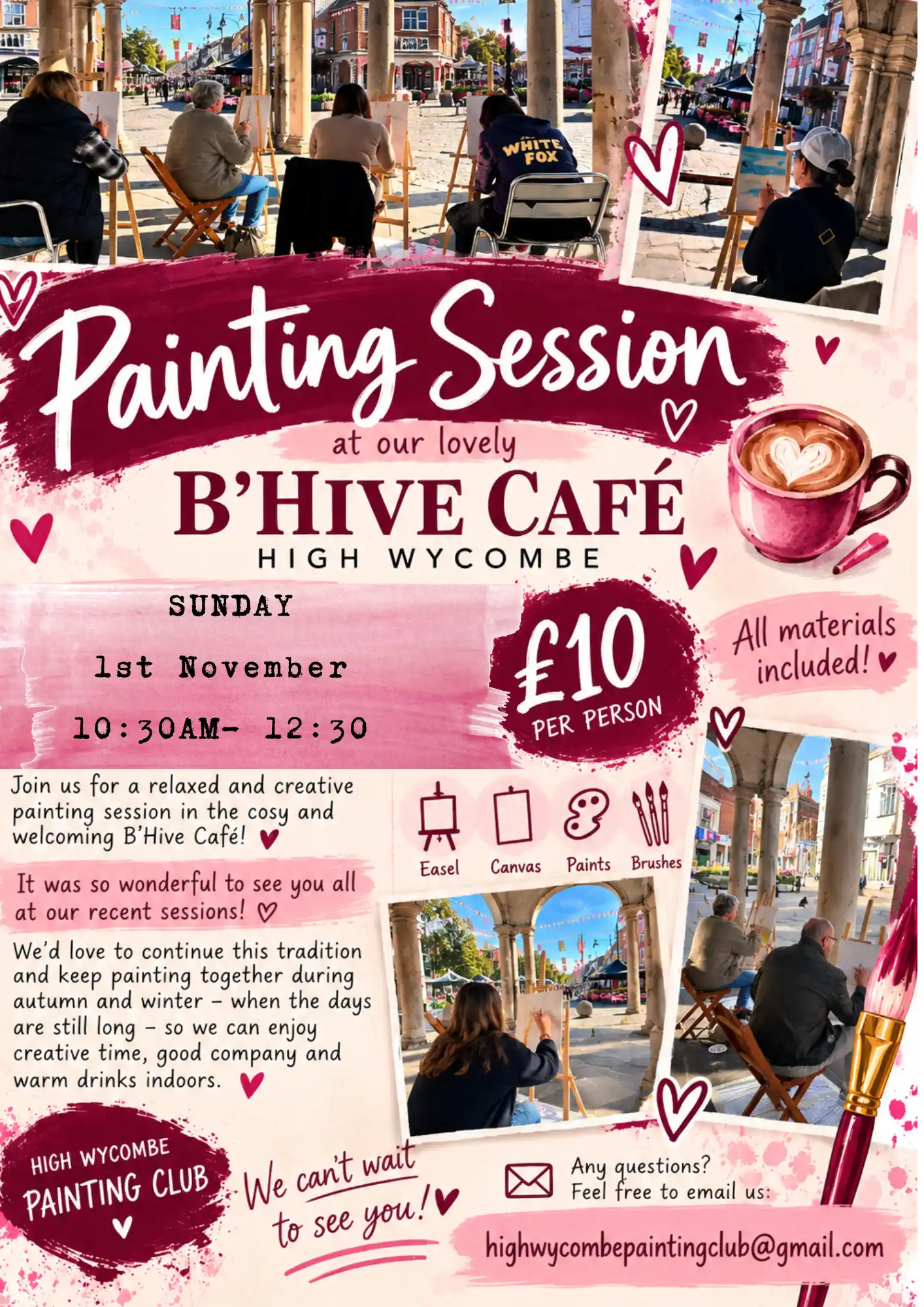 Try Something New This Sunday – Painting Club At B’Hive