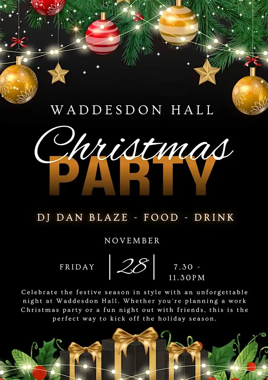 Waddesdon Hall Christmas Party Night