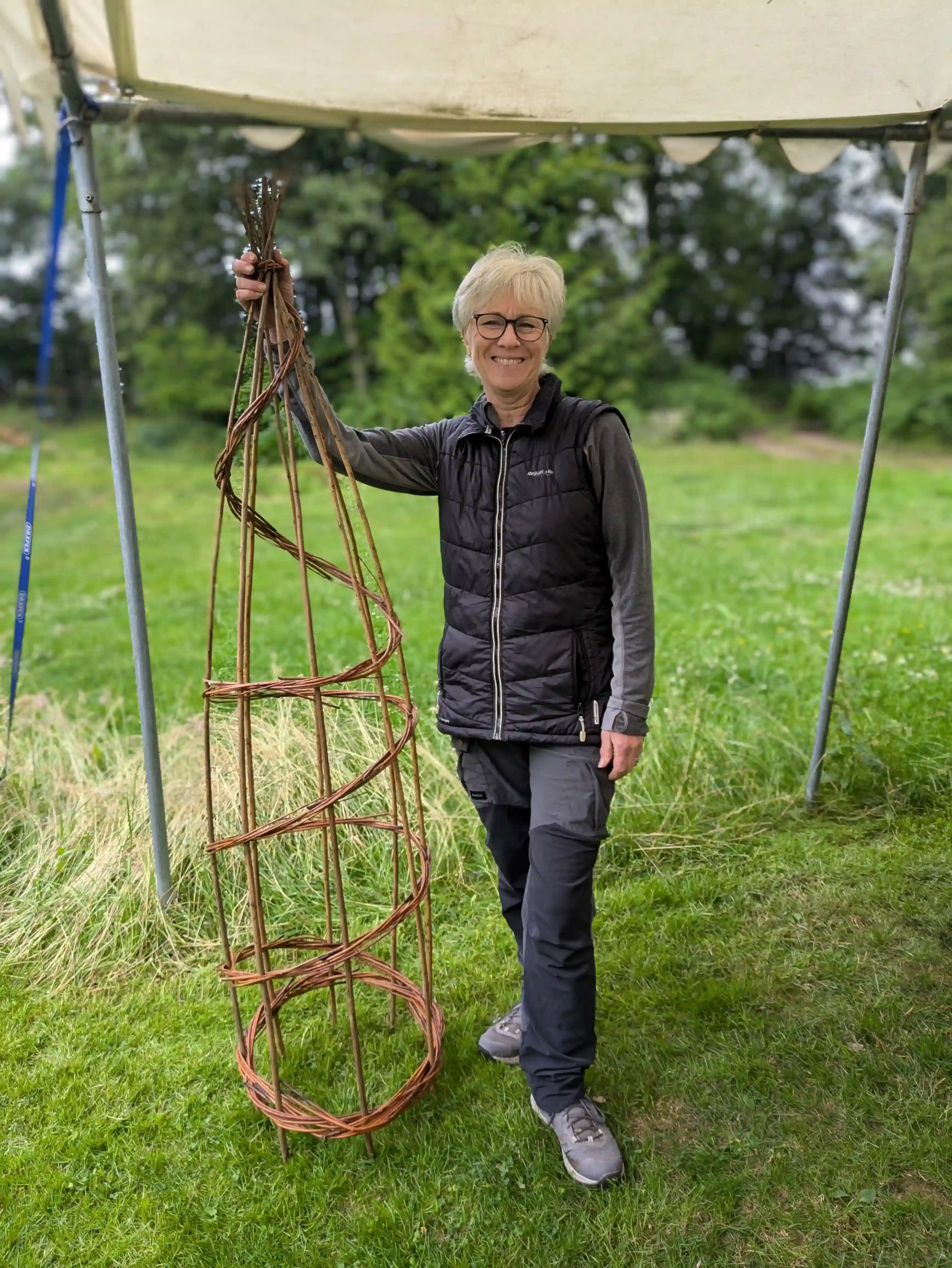 Willow Obelisk Plant Support Weaving