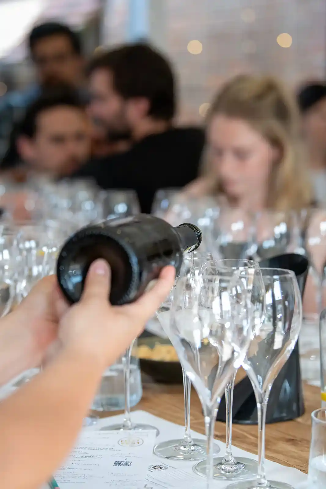 Wine being poured at Fizzy Fest