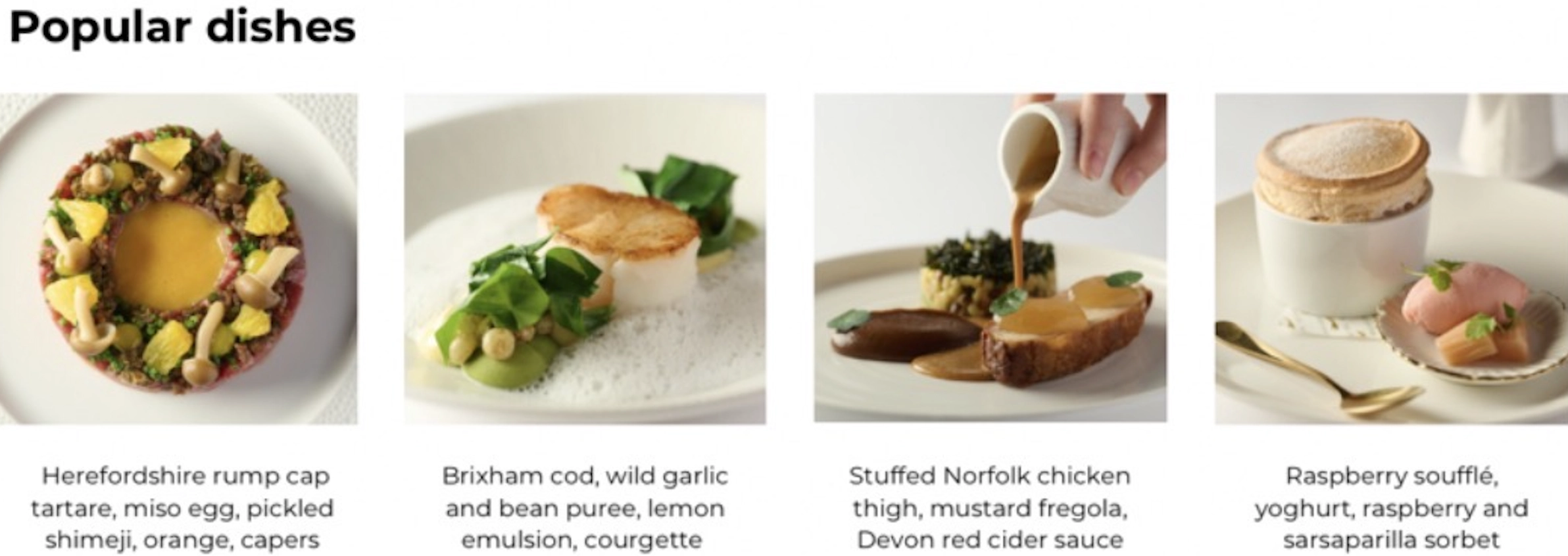 An image of the menu